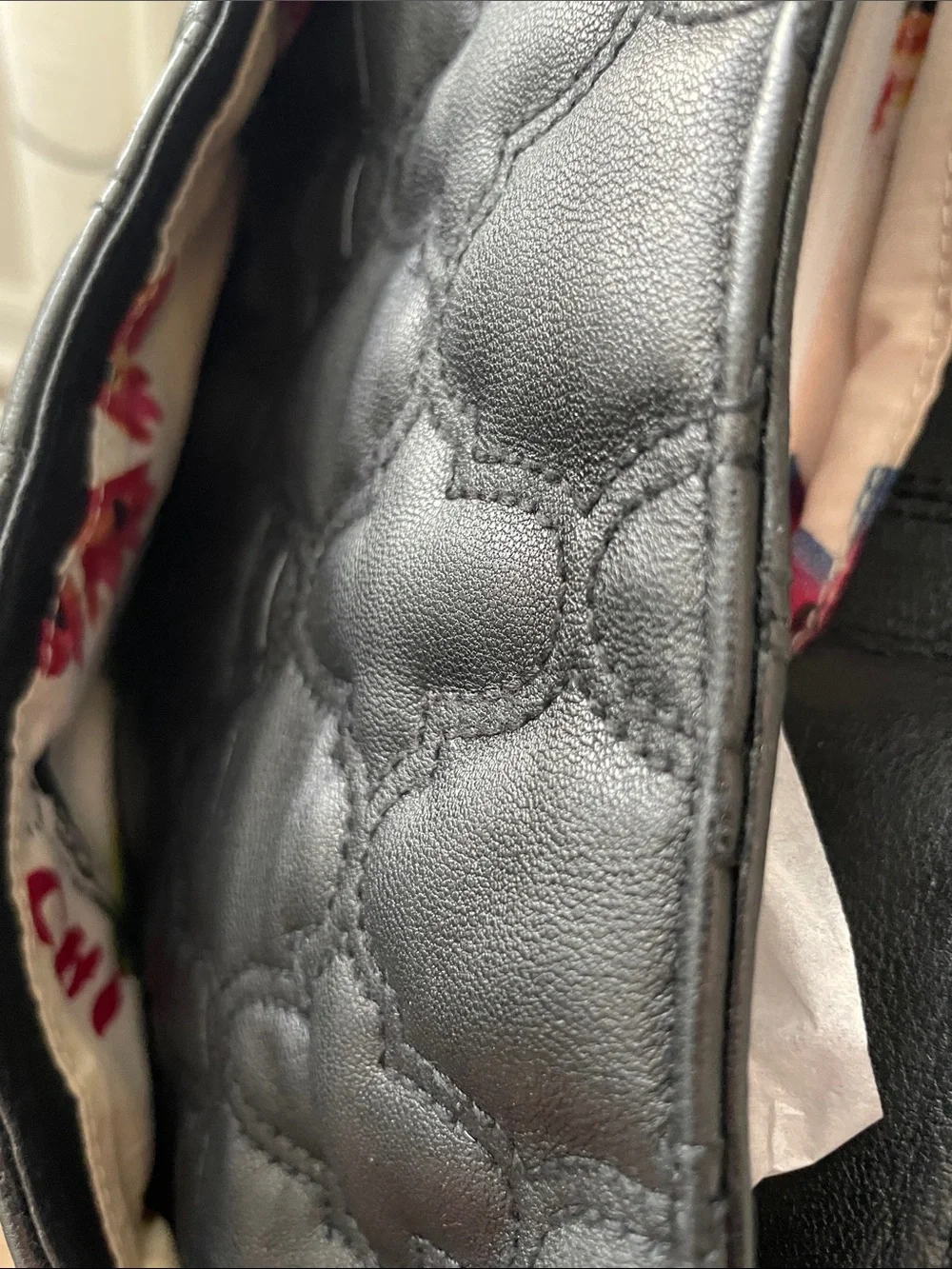 Chi by Carlos Falchi Black Leather Shoulder Bag with Silver Snake-Print Flap